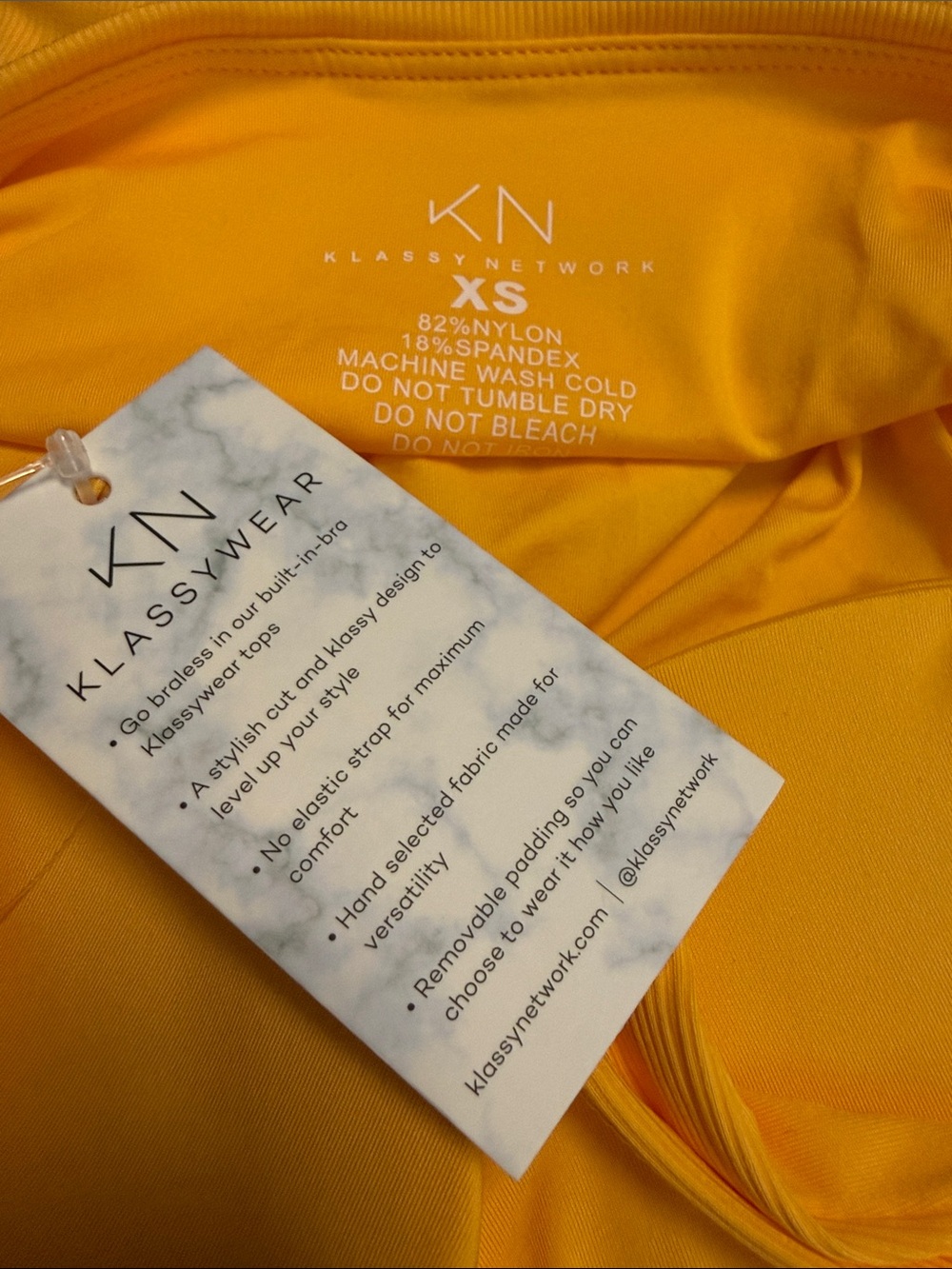 Klassy Network Golden Yellow Ribbed Racerback Crop - Picture 5 of 6